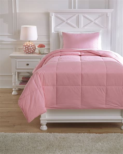 pink comforter twin size